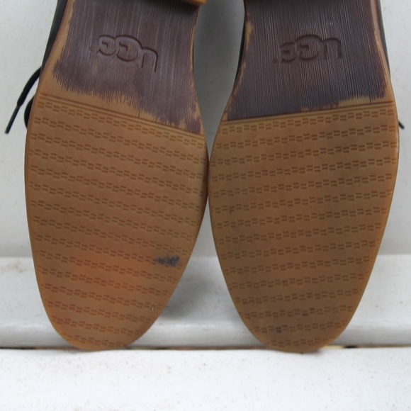 Men\'s UGG Black Casual Dress Shoes leather/ sheepskin  Size 9.5 EUC main image 12